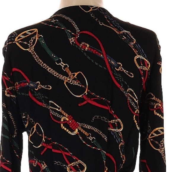 & OTHER STORIES. Paris Atelier. Equestrian Print Wrap Jumpsuit - Picture 6 of 10